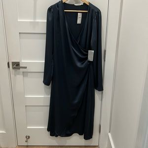 Lush still gray blue midi dress